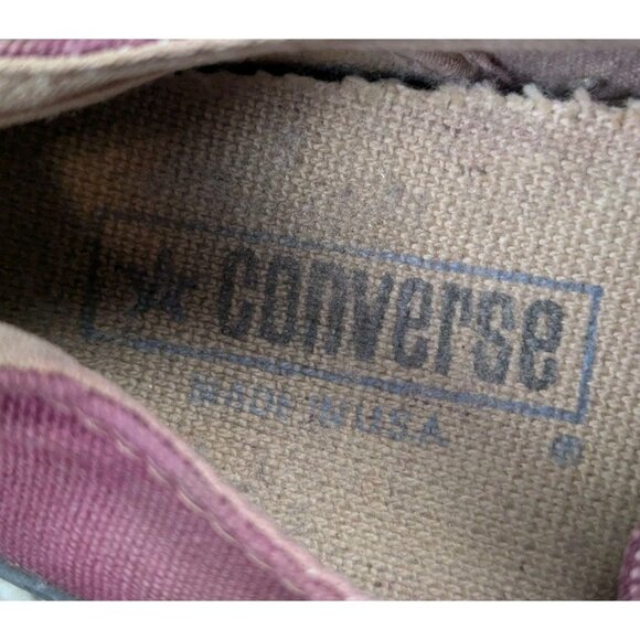 Vintage Converse Chuck Taylor Sneakers Mens 4.5 Maroon 60s 70s Low Top USA Made - Picture 9 of 10